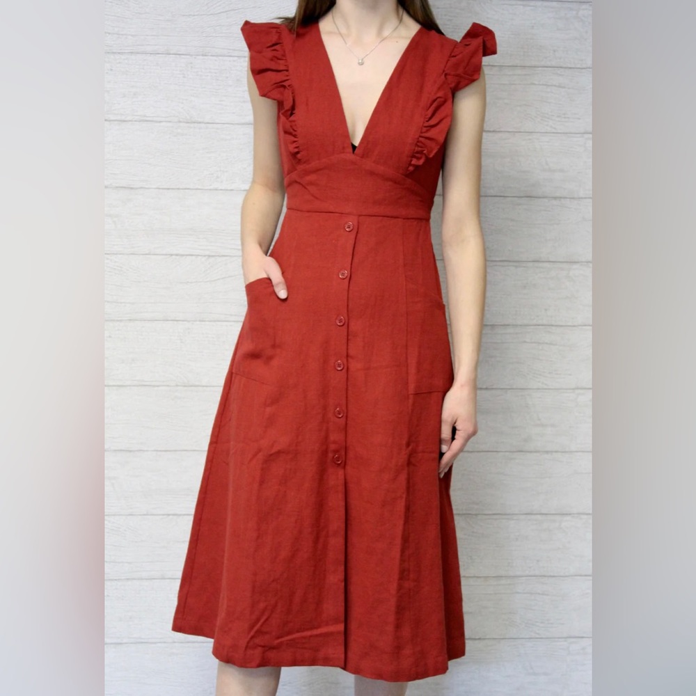 Lost + Wander Red Midi Dress